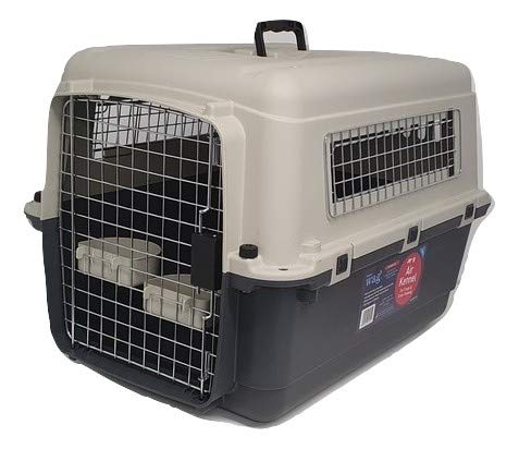 Henry Wag Air Kennel For Car, Sea or Air - Safe and Secure Travel for your Pets - Include Bowls and Travel Labels. Meets Airline Regulations (Medium 67.5 x 51 x 47cm)