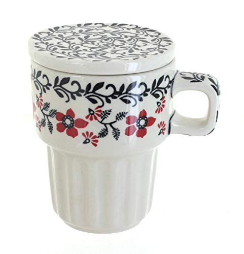 Taza grande con tapa Scarlett Ivy 14 oz miniatura 1