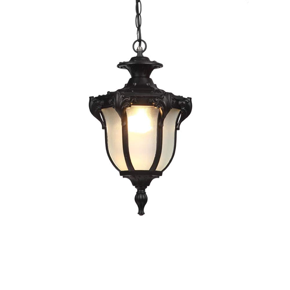 Luminaire suspendu extérieur E27 étanche avec chaîne réglable pour villa