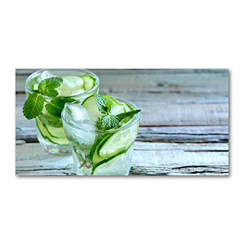 Fond de hotte 100x50cm anti-projections en verre trempé Tulup vert eau de concombre