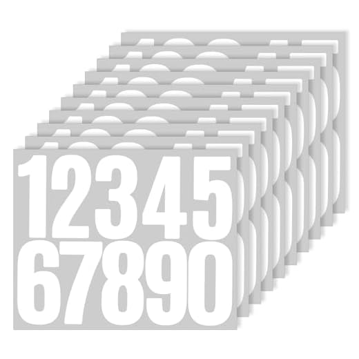 100 PCS Self Adhesive Vinyl House Address Stickers - 3 Inch Apartment Door Address Numbers 0-9 (White)