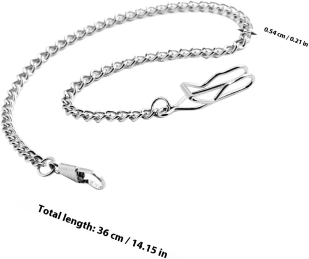 Pocket Watch Chain Replacement 2pcs Vintage Silver Metal