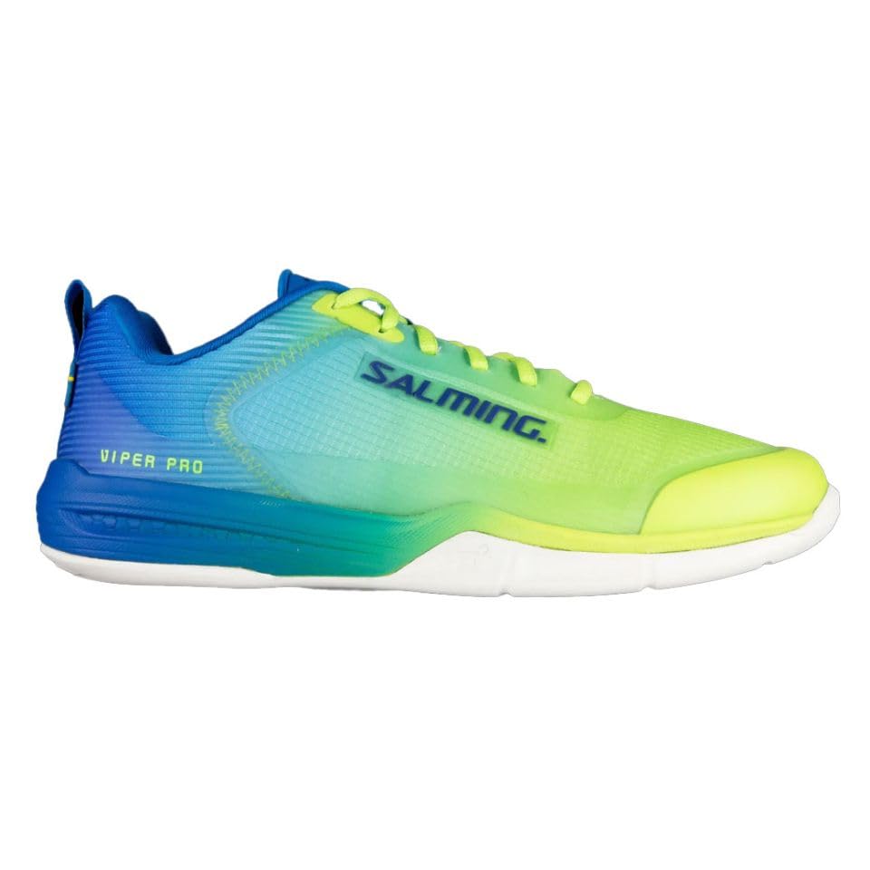 Salming Viper Pro Men's Low Squash Shoes (White/Gold & Yellow/Black Color Availabe) (Non Marking)(Indoor Pickleball, Racquetball, Padel)