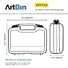 ArtBin 6977AB 12 inch Quick View Deep Base Carrying Case, Portable Art & Craft Organizer with Handle, [1] Plastic Storage Case, Translucent #3