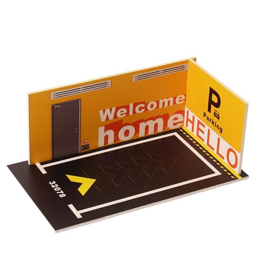 Scène De Stationnement De Voiture Jouet-affichage En PVC 1/32, Garage Modèle Moulé Sous Pression, Jouet De Parking De Voiture | Accessoire Automobile À L'échelle 1/32, Configuration D'affichage D'étag