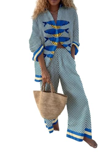 Epanus Fish Print Two-Piece Outfit