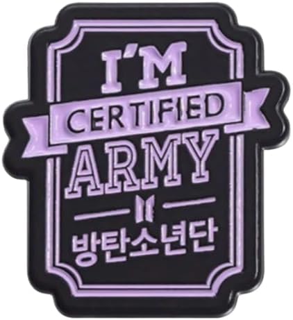 K-Pop Music Boy Band Aesthetic Enamel Pin - Pop Culture Fandom Purple Heart & Lightstick Inspired Accessory