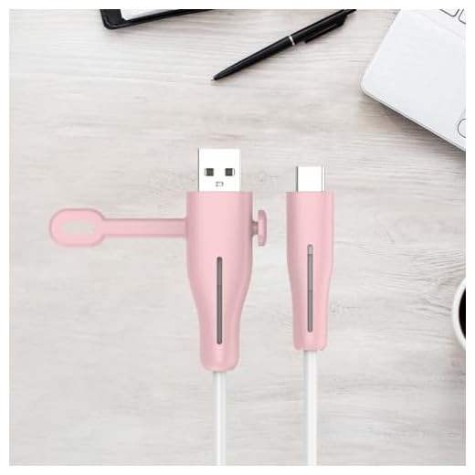 Generic Cable Management Organizer - Cable Protector - Pink - Rubber - Industrial