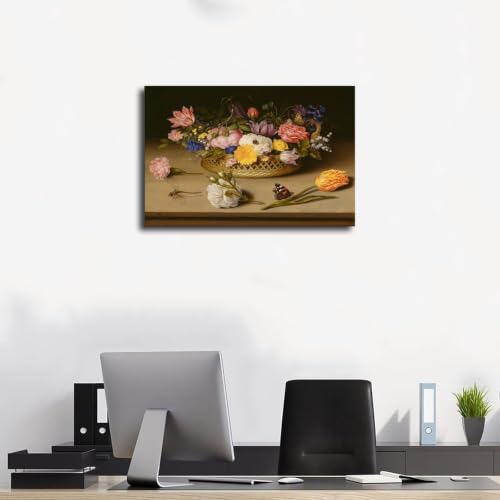 Impression sur toile 40x61 décoration murale Ambrosius Bosschaert