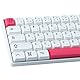 PBT Keycaps 126 Tasten Japanisch Dye-Sublimation Weiß und Rosa XDA Set für ANSI Layout Cherry MX Switch Mechanische Tastatur