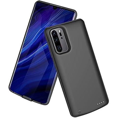HiKiNS Battery Case for Huawei P30 Pro, 6800mAh Portable Charger Case, Rechargeable Extended Battery Backup TPU Protective Charging Case Backup Power Bank for Huawei P30 Pro Cover