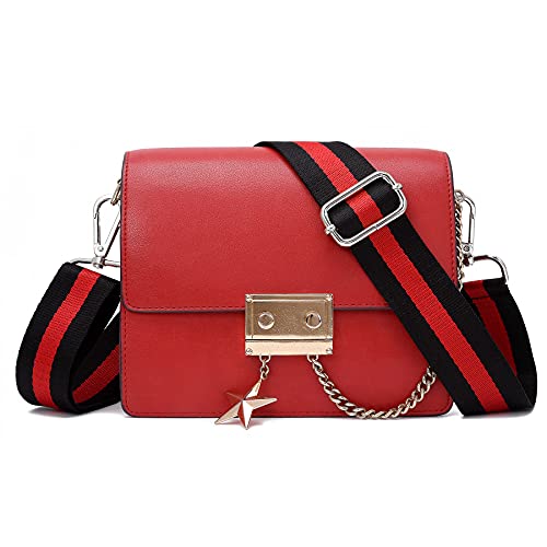 Image of Silvery Buckles Wide Shoulder Strap Adjustable Replacement Belt Crossbody Canvas Bag Handbag