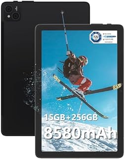 DOOGEE T10PRO Tablet 10.1 Inch FHD+, 15GB RAM + 256GB ROM TF 1TB, 8580mAh Battery Octa-Core Android 12 Tablet PC with Dual 4G, 13MP + 8MP Cameras, 2.4/5G WiFi TÜV Certified, Black
