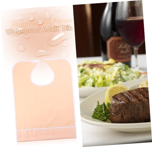 FRCOLOR Mealtime Bib Protector Adult Clothing Protectors Baby Silicone Bib Eating Cloth Waterproof Adult Mealtime Bib Adult Food Bib Light Bibs Adult Aid Apron Button Fashion