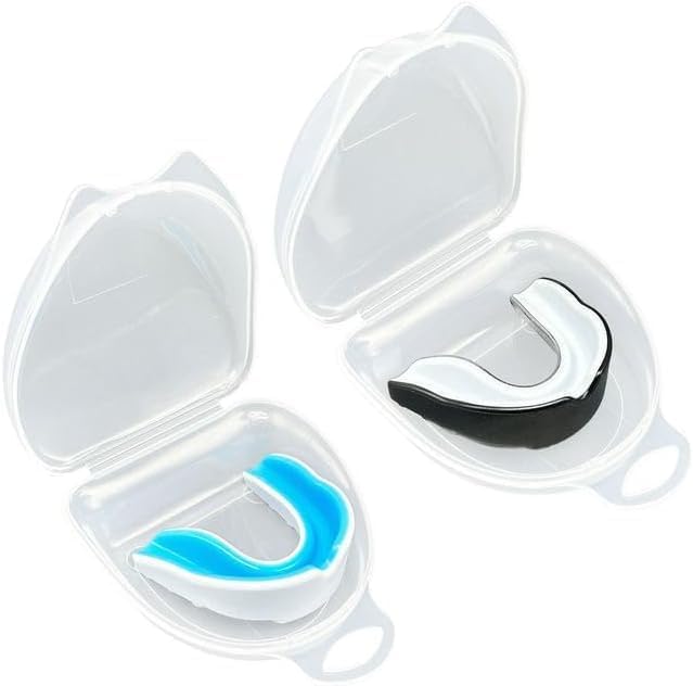 Drange (Pack of 2) Double Layer Mouth Guard Gum Shield - Mouthguard slim fit for with Case Combat Sports Boxing MMA Kickboxing Muaythai Karate Taekwondo Soccer Hockey Basketball mouthguards