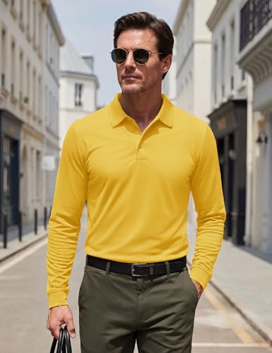 Image of MAGNIVIT Men's Polo Shirts Long Sleeve Tactical Polo