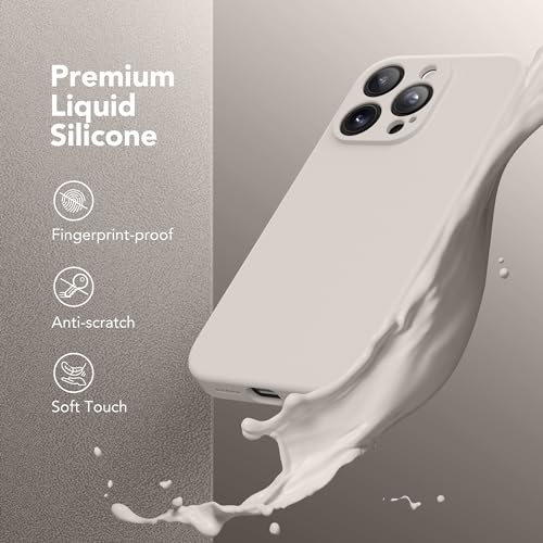 Image of Magnetic for iPhone 13 Pro Max Case, Compatible with MagSafe, [Full Camera Protection][Screen Protector] Silicone Shockproof Protective Phone Case for iPhone 13 Pro Max 6.7 inch, Stone