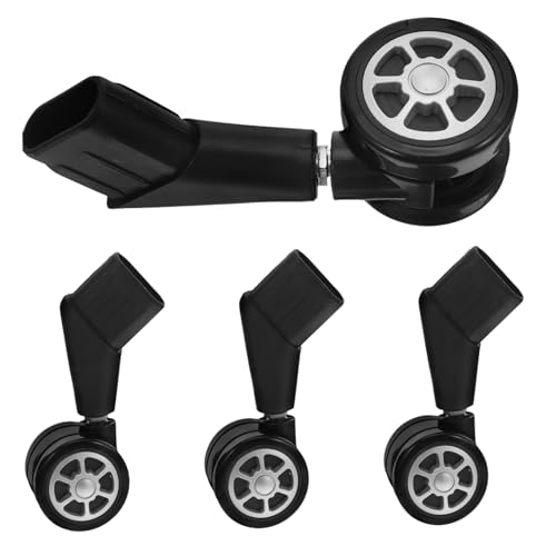 DIYEAH 4 Pièces Roulettes Silencieuses pour Chaise de Bureau Universelles avec Tige Roues Plastique à Rotation Douce pour Types de Sols et Tapis