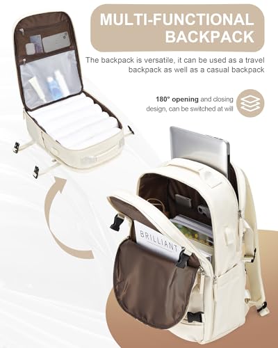 wepadre Travel Backpack Carry On Flight Approved Personal Item Backpack Carry On Backpack For Women Personal Item Travel Bag Mochila De Viaje Beige3