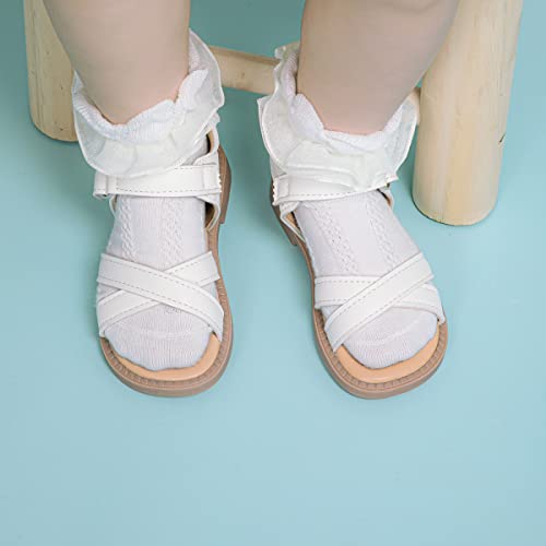 Image of Boys Girls Sandals Open Toe Breathable Princess Non-Slip Flats Summer Beach Lightweight Rubber Sole Sandals (Toddler /Little Kid)