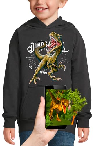 Sweat dinosaure 12 ans noir pour les aventures des enfants