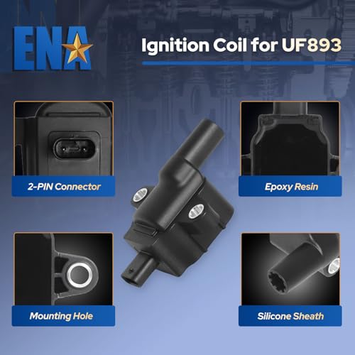 ENA Set of 8 Ignition Coil Pack Compatible with Ford E350 E450 F250 F350 F450 F53 F550 F59 F600 F650 F750 Super Duty 7.3L V8 2020 2021 2022 2023 Coils Replacement for DG587 UF893 LC3Z12029B by ENA - Image 2