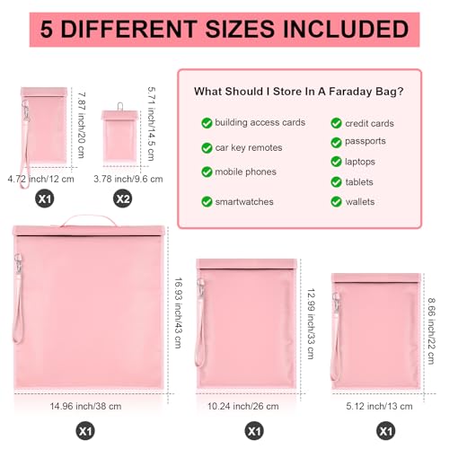 Dispositivo de jaula Faraday Shinylin bolsas impermeables a prueba de emp para tablet y llave 3