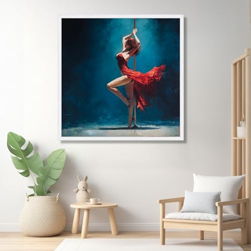 Décoration intérieure pole dance toile encadrée 80x80cm