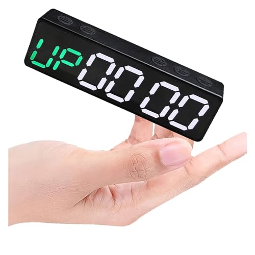 Temporizador de Entrenamiento Digital, Temporizador de intervalos programable Digital plástico, Control Botones, Reloj Pared(RBQ20mini-B)