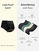 Molasus Incontinence Underwear for Women High Waist Period Leakproof Cotton Underwear Heavy Flow Menstrual Protective Panties Bladder Control Briefs 3 Pack,Multicolor,Large