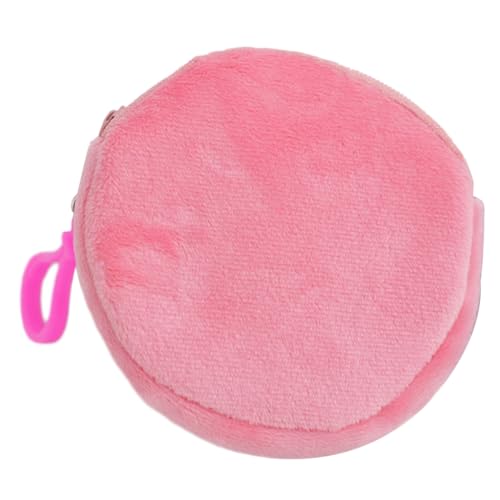Cute Round Coin Purse Keyring Stylish Plushy Wallet Keychain Jewelry for Girl