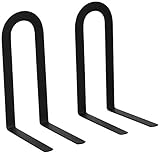 Spectrum Elements Small Book Ends Mod Bookends Office Color: (Black) (5 7/16' H x 2 1/4' W x 3 3/4' D - SM) - 2 Pairs