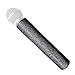RK Microphone Handle Sleeve Cover Protector with Crystal Diamonds Wrap Shinning Black
