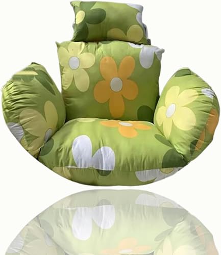Cojín para silla colgante, cojines para silla de huevo colgante, cojín para mecedora lavable, cojín para silla de huevo para colgar en el patio, cojín para silla de jardín (solo cojín), rosa