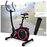 Christopeit Heimtrainer Fahrrad Ergometer AL 2 / AL 2 S, bis 150kg, 24 Widerstandsstufen, 9kg Magnet-Bremssystem, leise, Soft-Touch-Computer (AL 2 S Digital inkl. Bodenschutzmatte)