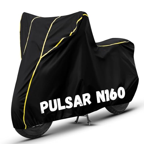 Image of Bike Cover for Pulsar N160 100% Waterproof, Dustproof & Scratch Resistant| Fully Bottom Elastic UV Resistant Heavy Duty Body Cover | All Weather Outdoor Use