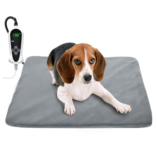 RIOGOO Pet Heating Pad, Upgraded Electric Dog Cat Heating Pad Indoor Waterproof, Auto Power Off (M: 18"x 18")