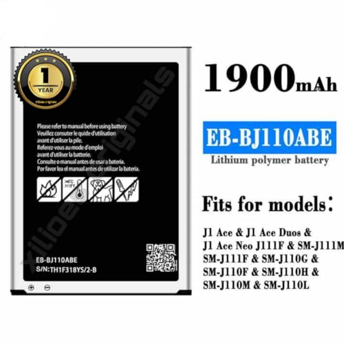 Image of EB-BJ110ABE Battery for Samsung Galaxy J1 J Ace J110 J110FM J110F J110H J110F i9192 i9195 i9190 i9198 Battery with 1 Year Warranty**** (O90)