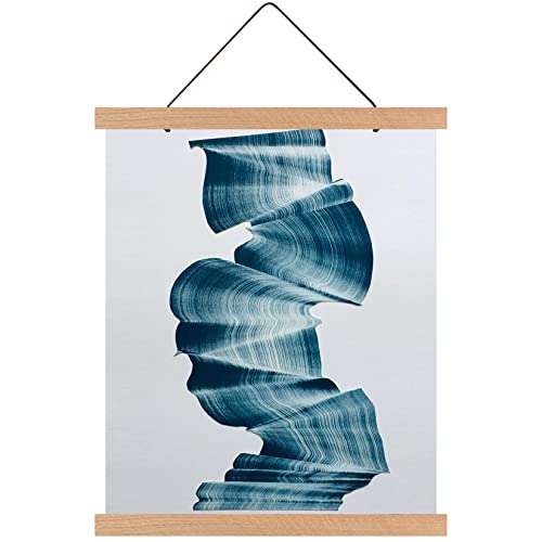YITYDaMai Percha Rieles Magnética Marco, Marco de Fotos Póster Madera A3, Colgador de Cartel Magnético Marco de Foto Colgante, Listón Riel para Póster Magnético para Decoración