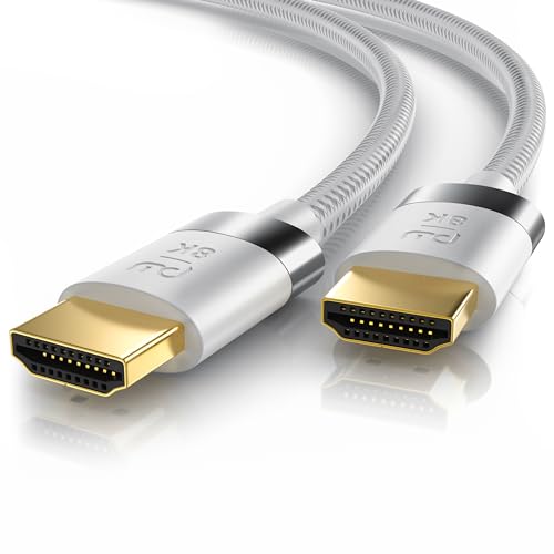 CSL - 16k HDMI Kabel 2.1-4m - 16k@30Hz 8k@60Hz 4k@120Hz - UHD II - Ultra High Speed Ethernet 48Gbps - HDMI 2.1 8k 16k / 2.0 4k - HDR 10+ eARC 3D VRR - Gaming TV PS5 Xbox