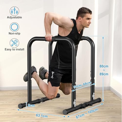 RELIFE REBUILD YOUR LIFE Dip-Station Übung, Parallelstange, strapazierfähig, Dip-Ständer, Fitnessstudio, Dip-Stange, Stabiler Stabilisator