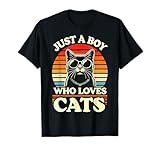 Cat Lover Just A Boy Who Loves Cats T-Shirt