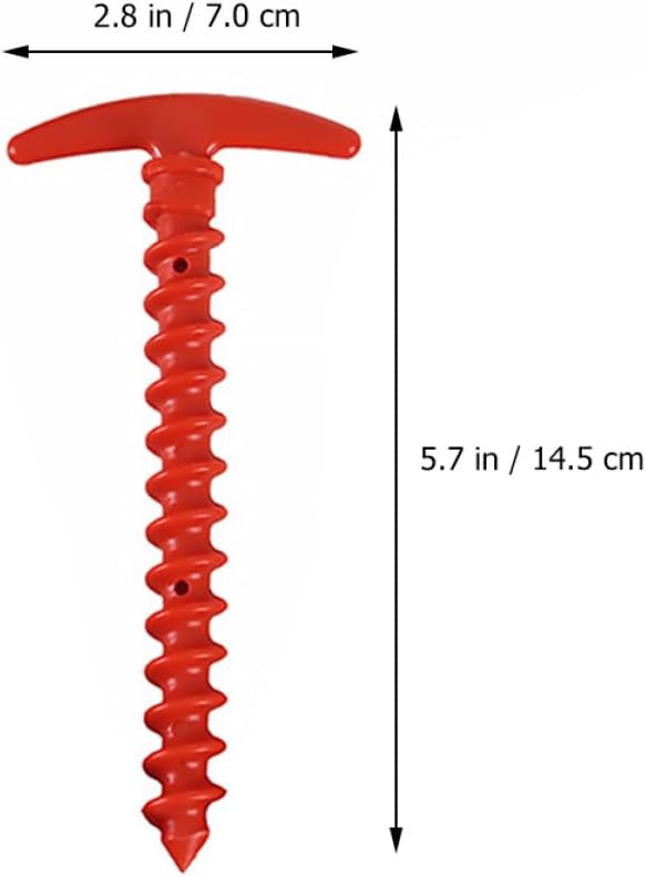 Didiseaon 10pcs Red Nylon Tent Stakes Heavy-Duty Ground Pegs for Camping and Outdoor Shelter Fixing Canopy Nails Portable Tent Accessories