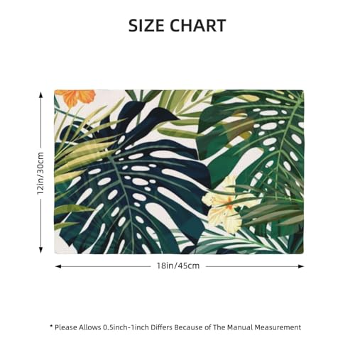Sets de table en lin tropical anti-chaleur et lavables - 5