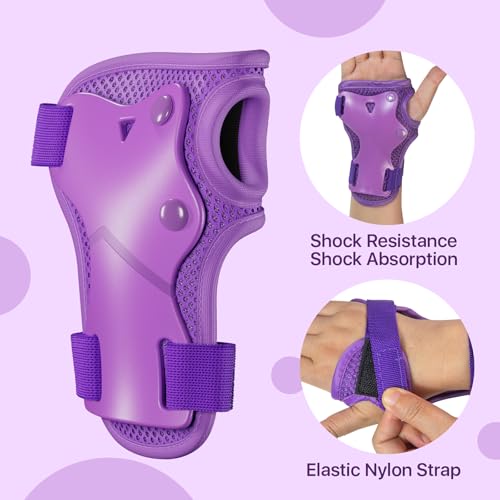 Image of CKE Knee Pads for Kids Knee Pads and Elbow Pads Toddler Protective Gear Set Kids Elbow Pads and Knee Pads for Girls Boys with Wrist Guards 3 in 1 for Skating Cycling Bike Rollerblading Scooter Upgraded.