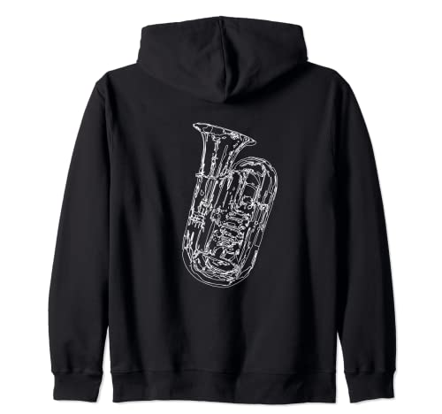 Croquis d'instrument de tuba tubiste Sweat à Capuche Cover
