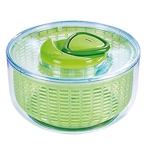 ZYLISS Easy Spin Salad Spinner, Large, Green, BPA Free