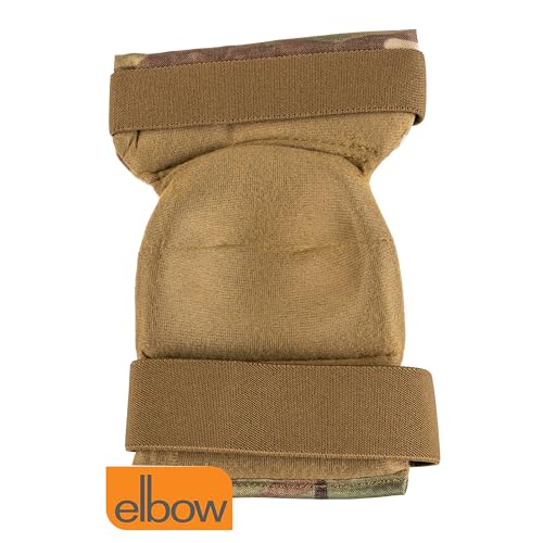 Image of ALTA 53112.16 AltaCONTOUR Elbow Protector Pad, MultiCAM Cordura Nylon Fabric, AltaGrip Fastening, Flexible Cap, Round, Coyote