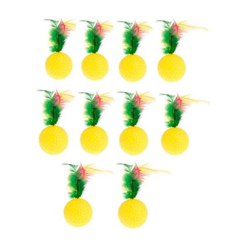 Juguetes con plumas para gatos - Forma Teaser pelota de golf Cover