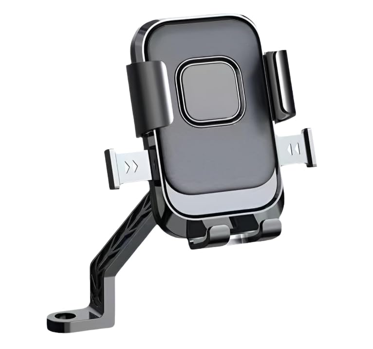 XY-089 Motorcycle Phone Mount, Adjustable Arm, 360 Degree Rotation, Universal Holder, Black-image-6
